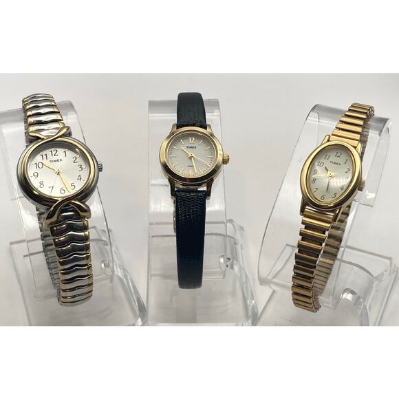 Timex Womens Watch Bundle (3)  New Batteries - Expandable/ Adjustable Bands - Picture 1 of 11